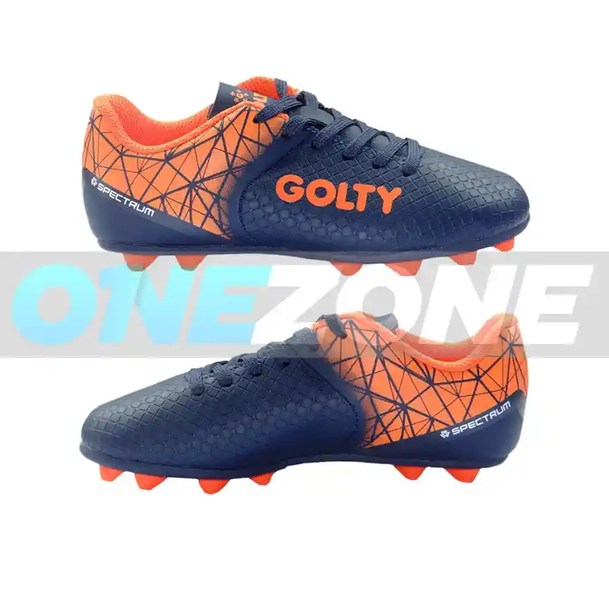 Guayos Juvenil Golty Spectrum Suela Caucho, Talla: 4.5/ Azul-naranja