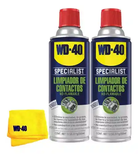 Limpiador De Contactos Wd-40® No Flamable 13oz X2und