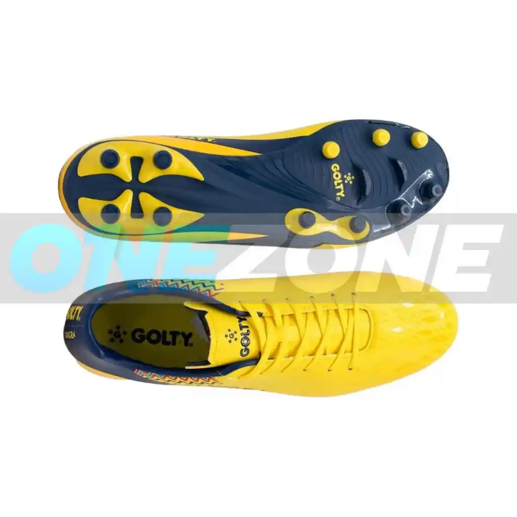 Guayos Adulto Pro Golty Origen, Cesped Natural, Sintetica Talla: 7.5/ Amarillo-azul