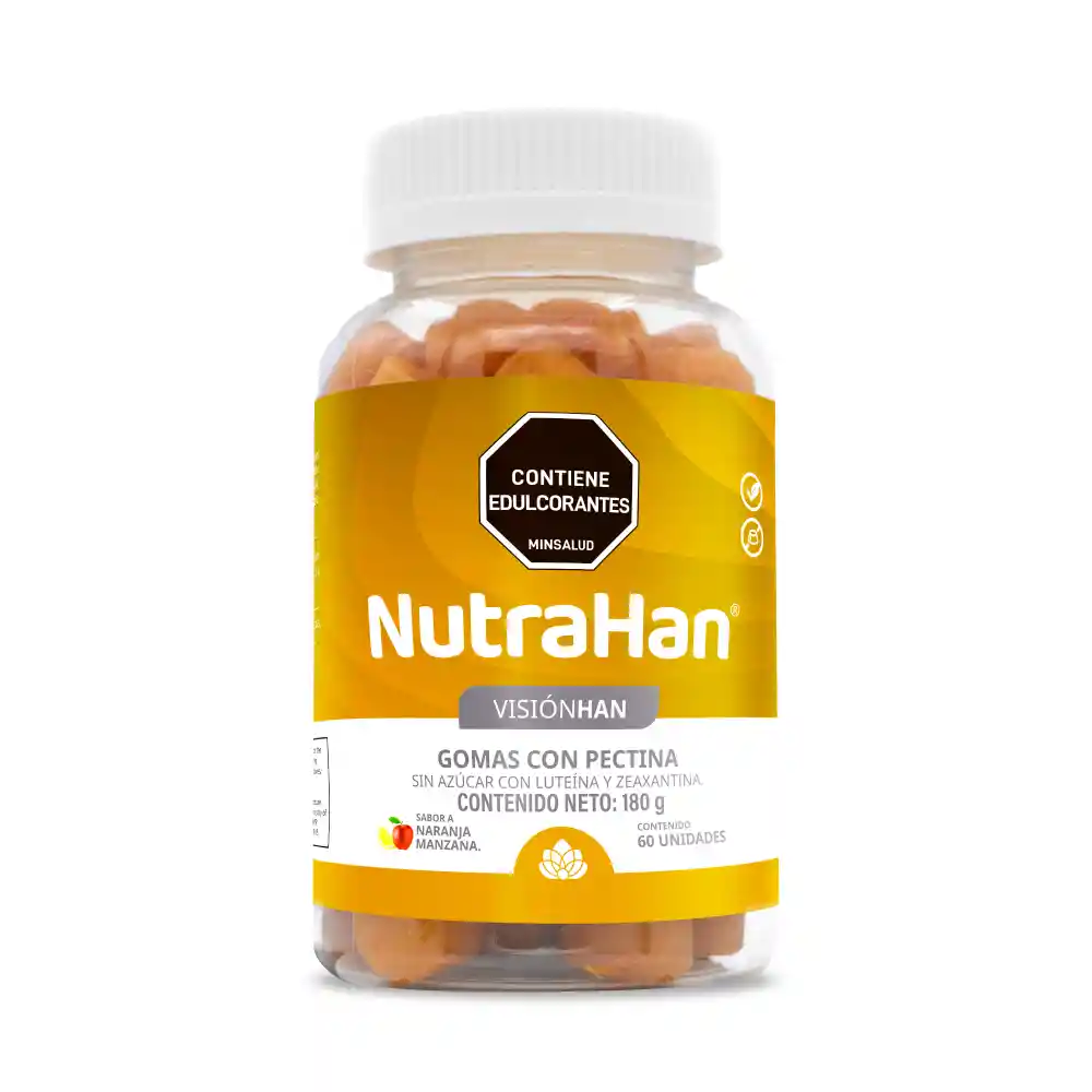 Nutrahan Visionhan Gomas Naranja-manzana Frasco X 60 Unds