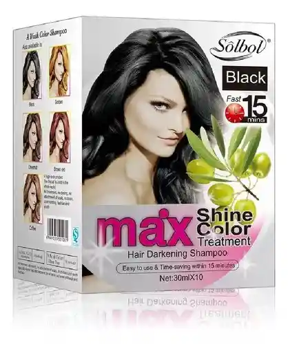 Shampoo Pinta Canas Solbol Color Negro X 10 Sobres