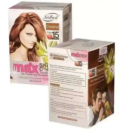 Shampoo Color Castaño-chestnut X 10 Sobres