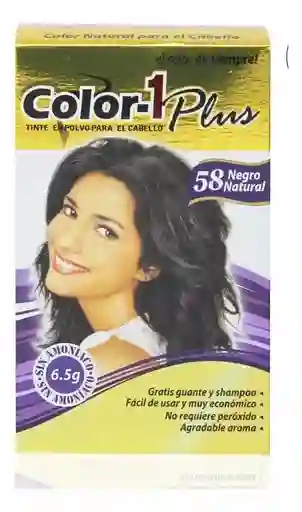 Tinte En Polvo Color-1 Plus Negro Natural #58