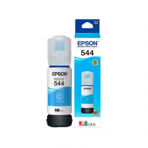 Botella De Tinta Epson T544 L3110/l3150/l3160/l5590 70ml Cyan 7.500 Pag