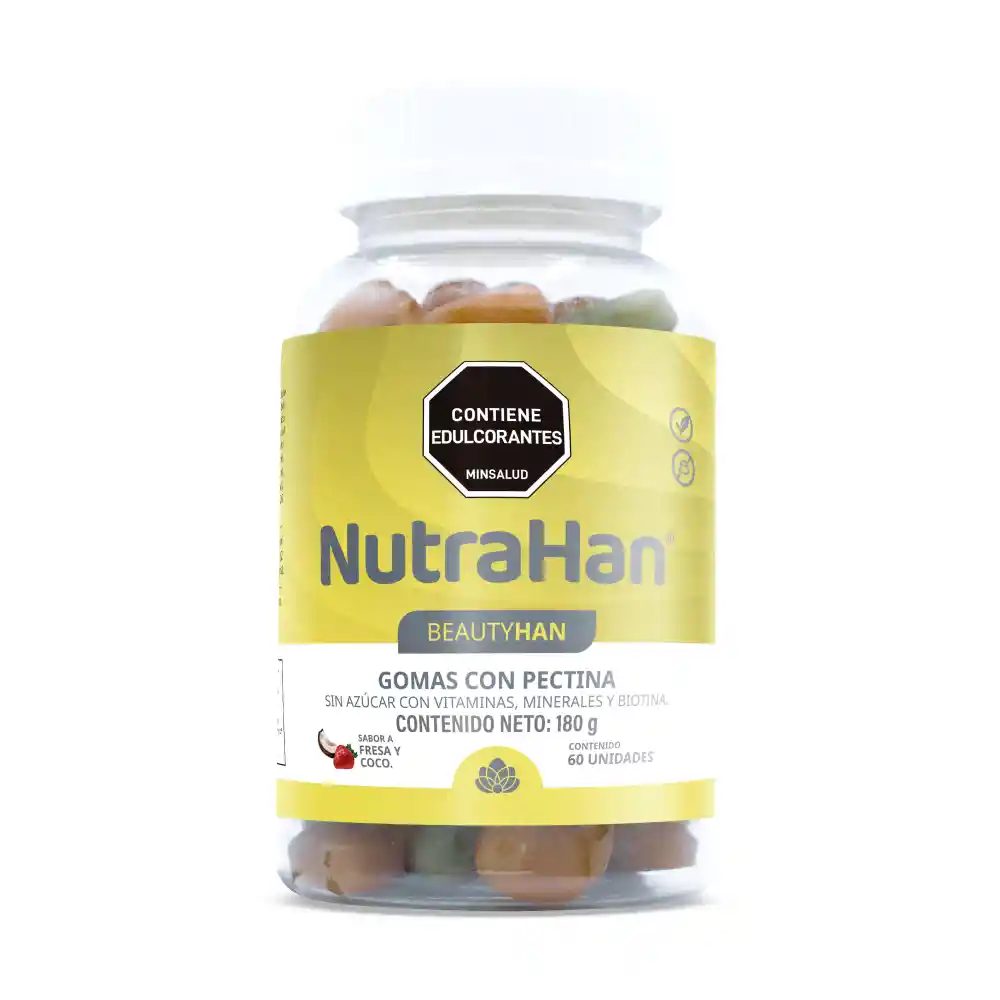 Nutrahan Beautyhan Gomas Fresa-coco Frasco X 60 Unds