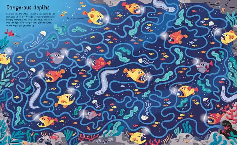 Libro Infantil Educativo Laberintos Bajo El Mar Para Niños