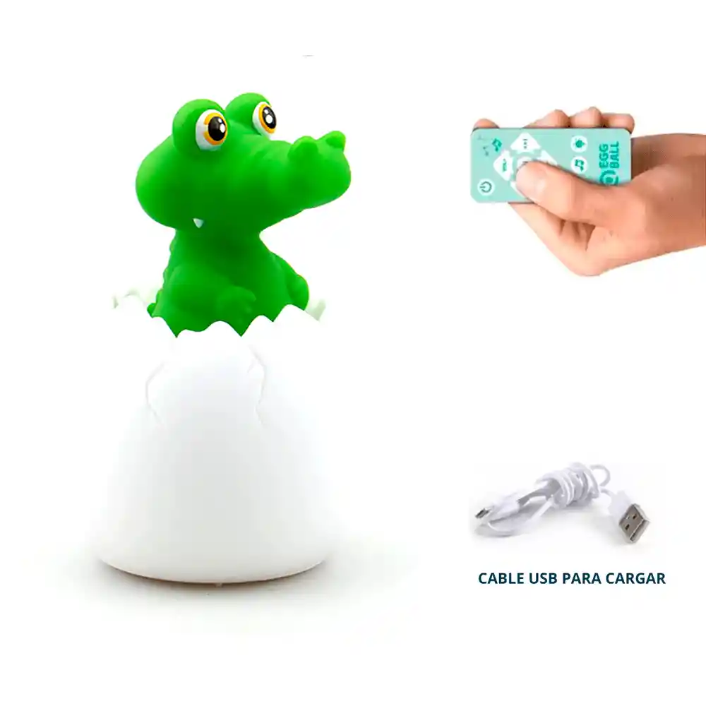 Lampara Huevo Mascota Favorita Recargable Con Control Led