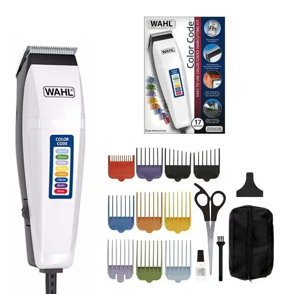 Maquina Peluquera Wahl Color Code 17 Piezas