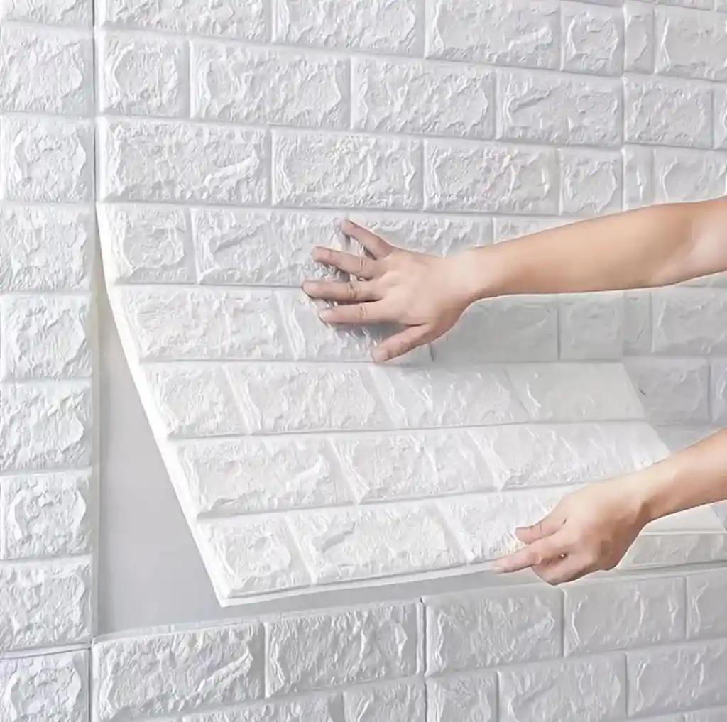 Lámina 3d Panel Autoadhesivo Pegatina Blanca Para Pared X 30un