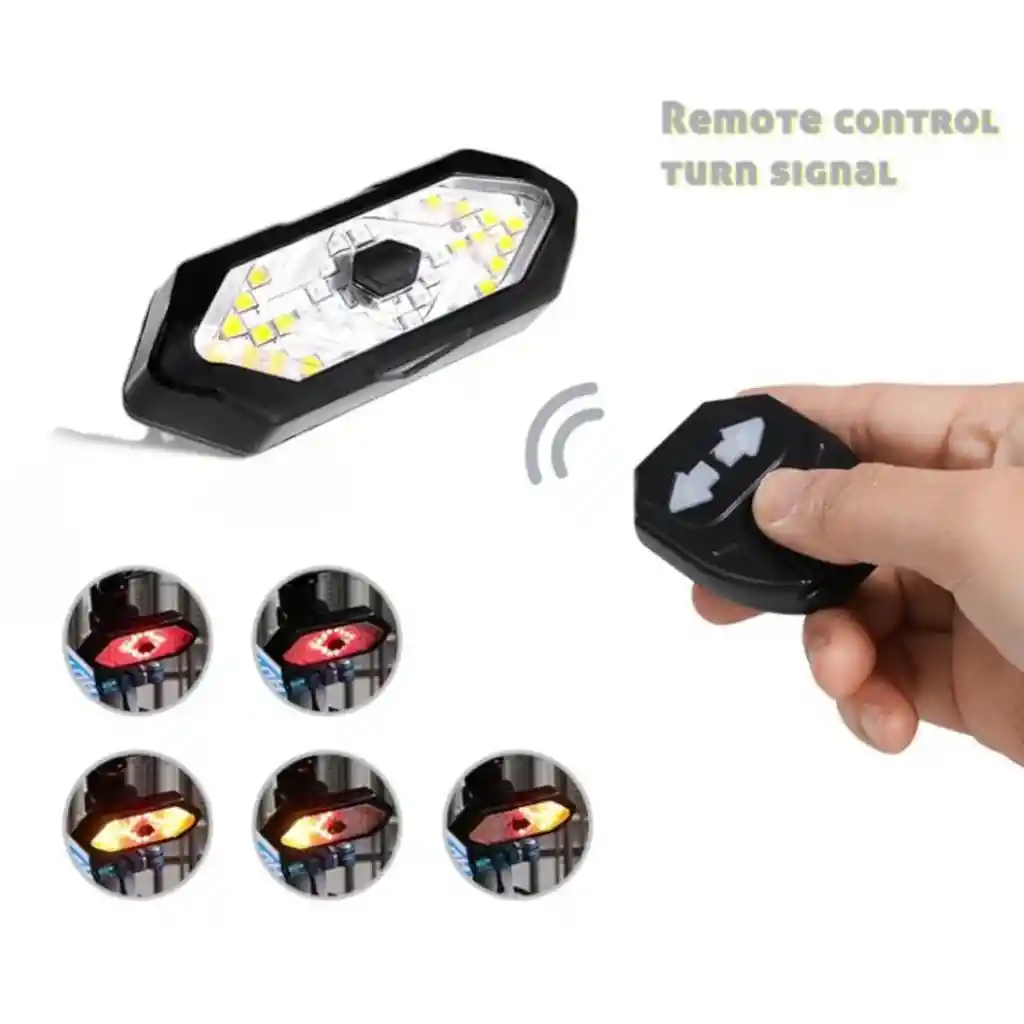 Luces Direccionales Bicicleta Led Recargables Control Remoto