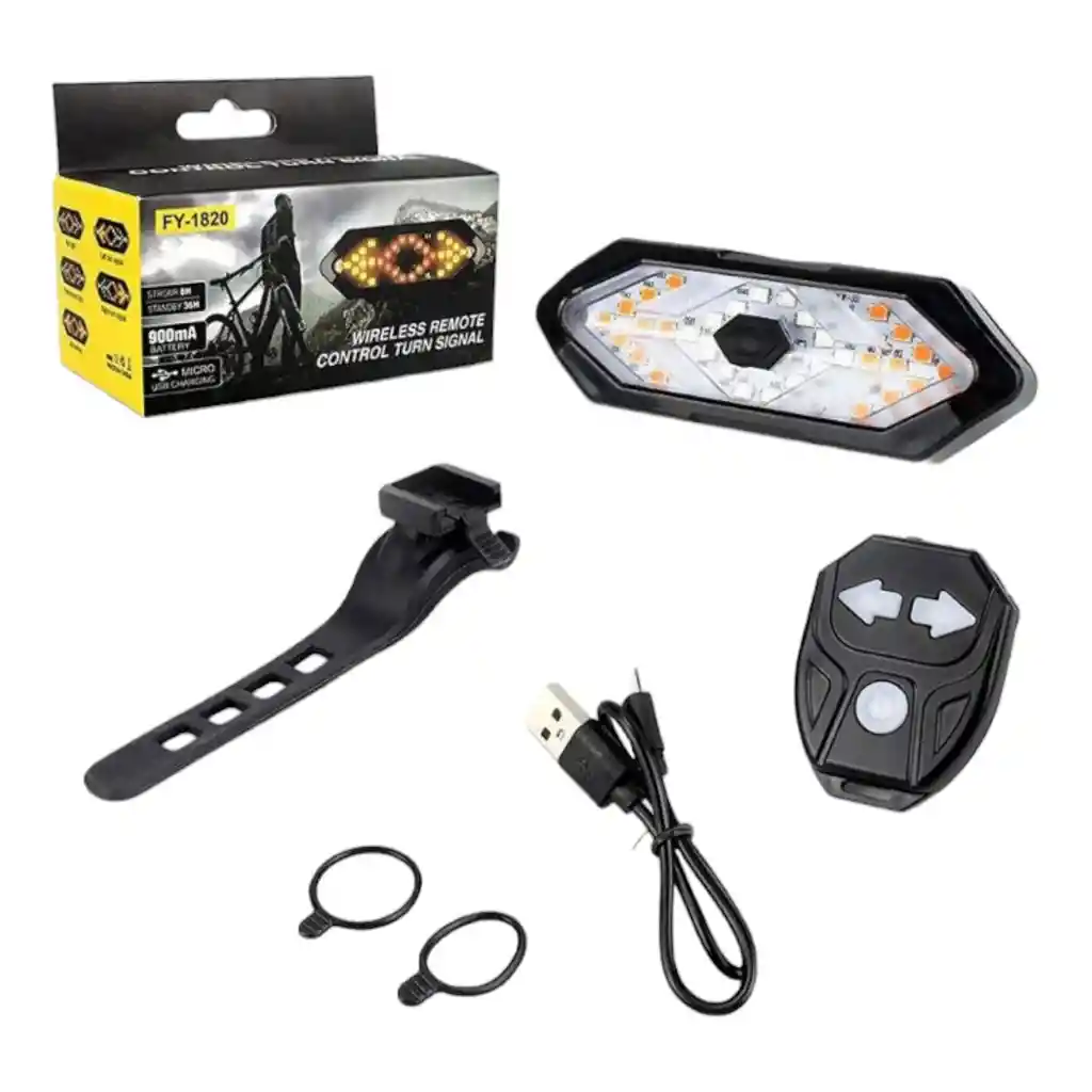 Luces Direccionales Bicicleta Led Recargables Control Remoto