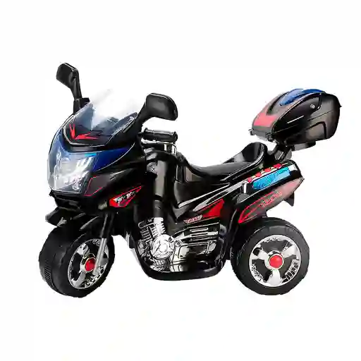 Moto Eléctrica Recargable Color Negro Para Niños