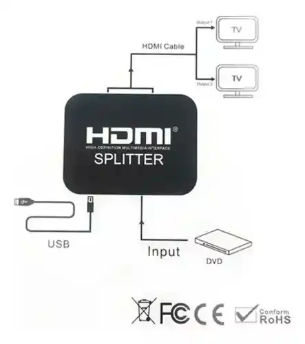 Splitter 1 Por 2 4k Hdmi