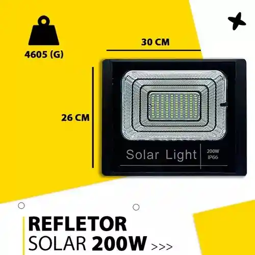 Foco Reflector Con Panel Solar 200w