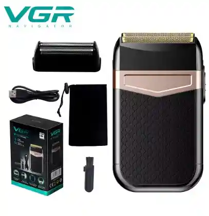 Máquina De Afeitar Eléctrica Profesional Vgr Afeitador Recargable Shaver V-331