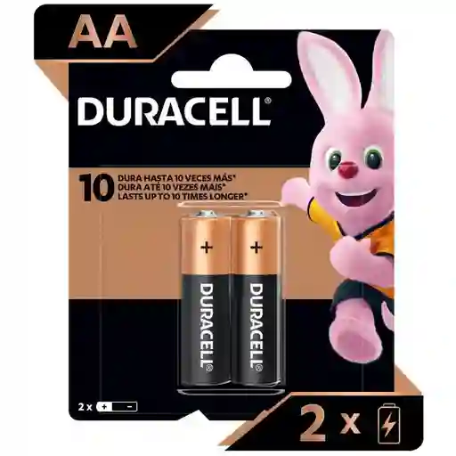 Pilas Duracell Alcalinas Aa Paquete De 2 Unidades Original