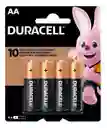 Pilas Duracell Alcalinas Aa Paquete De 4 Unidades Original