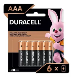 Pilas Duracell Alcalinas Aaa Paquete De 6 Unidades Original