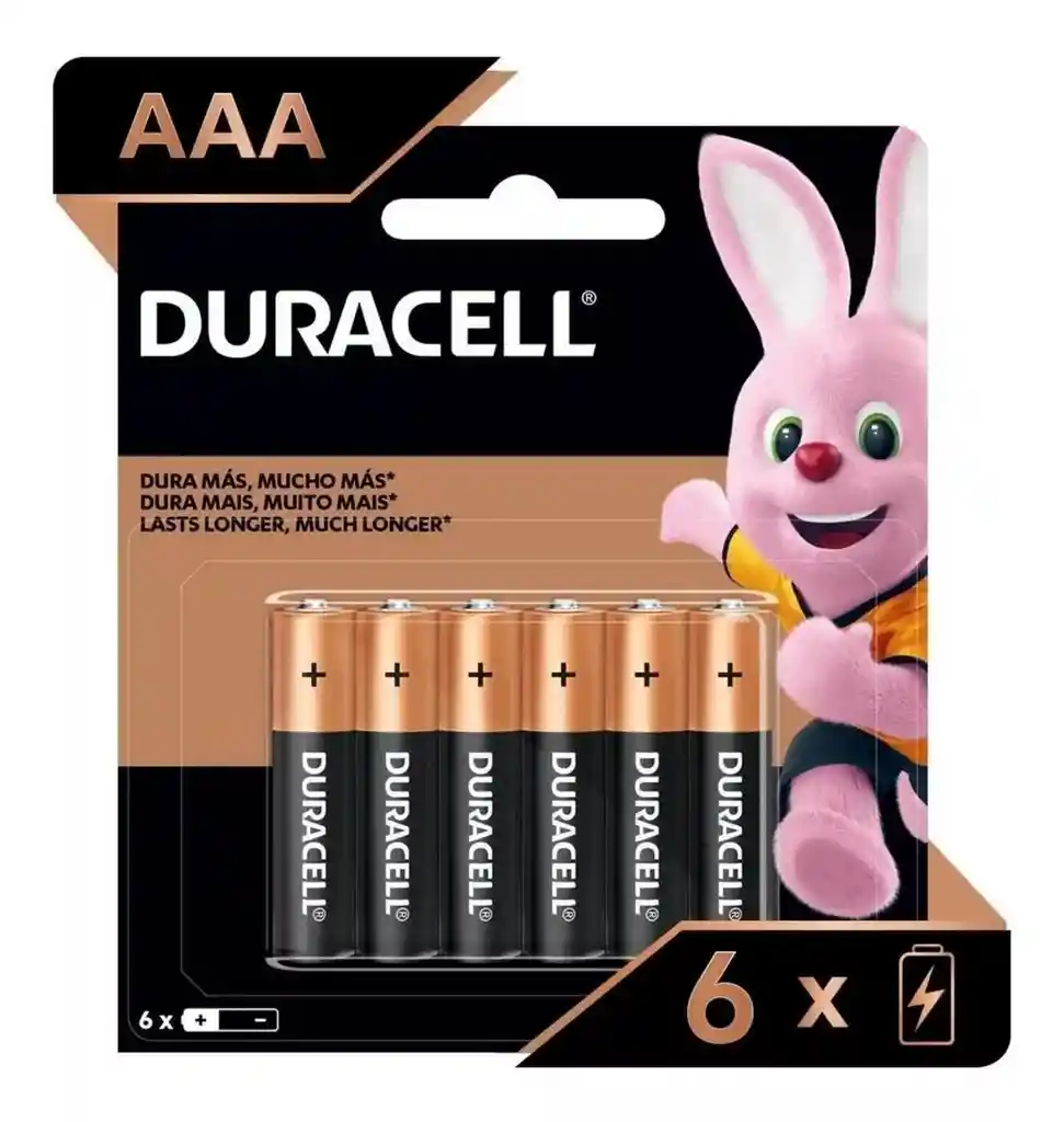 Pilas Duracell Alcalinas Aaa Paquete De 6 Unidades Original