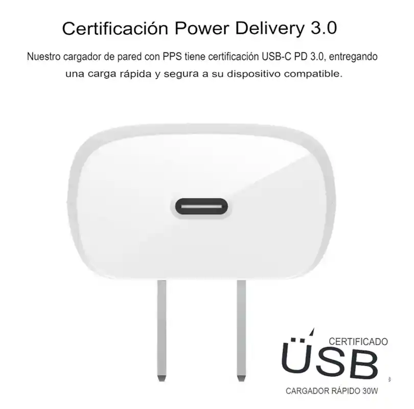 Cargador Belkin 30w Usb-c Carga Rápida Para Apple Smartphone