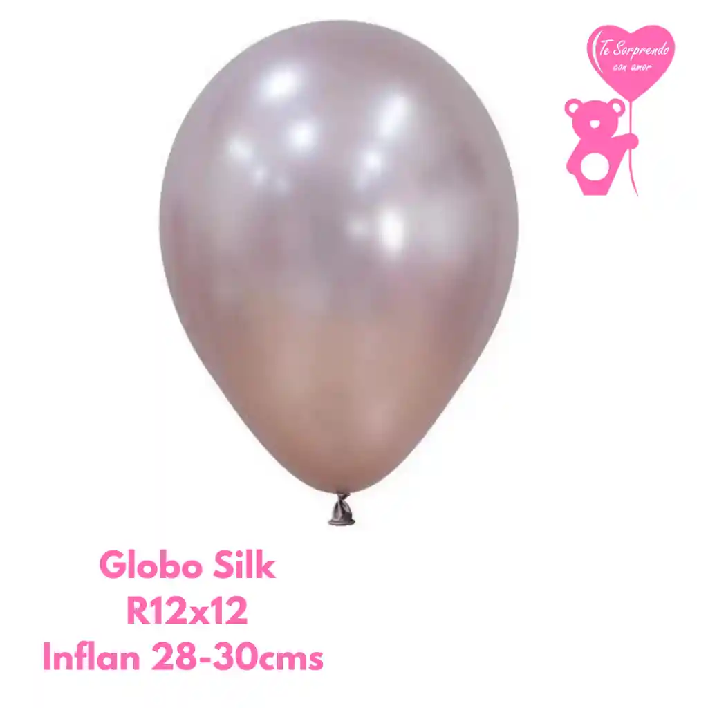 Globo O Bomba Silk Rosa Primaveral Sempertex R12x12