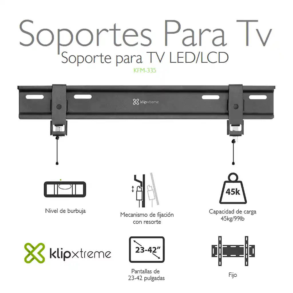 Soporte Fijo Tv 23 A 42 45kg Klip Xtreme Kfm-335