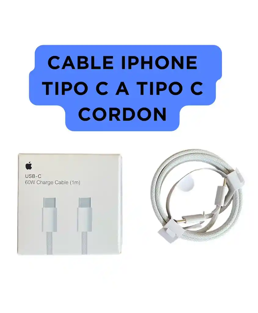 Cable Iphone 15 Y Tipo C A Tipo C