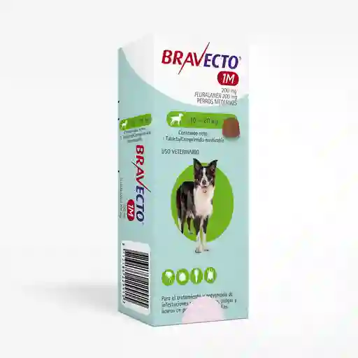 Bravecto 1m 200 Mg Tab 10 A 20 Kg