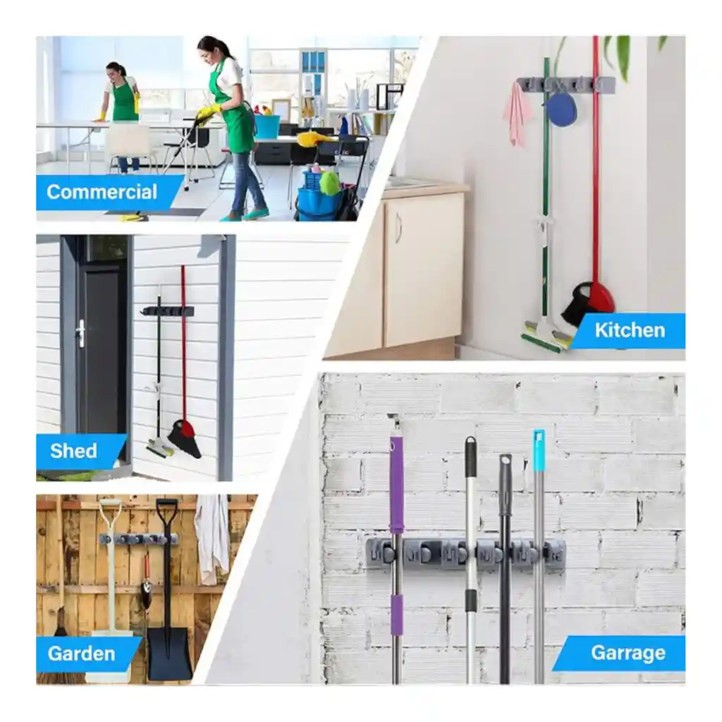 Soporte Base Para Escobas Y Traperos