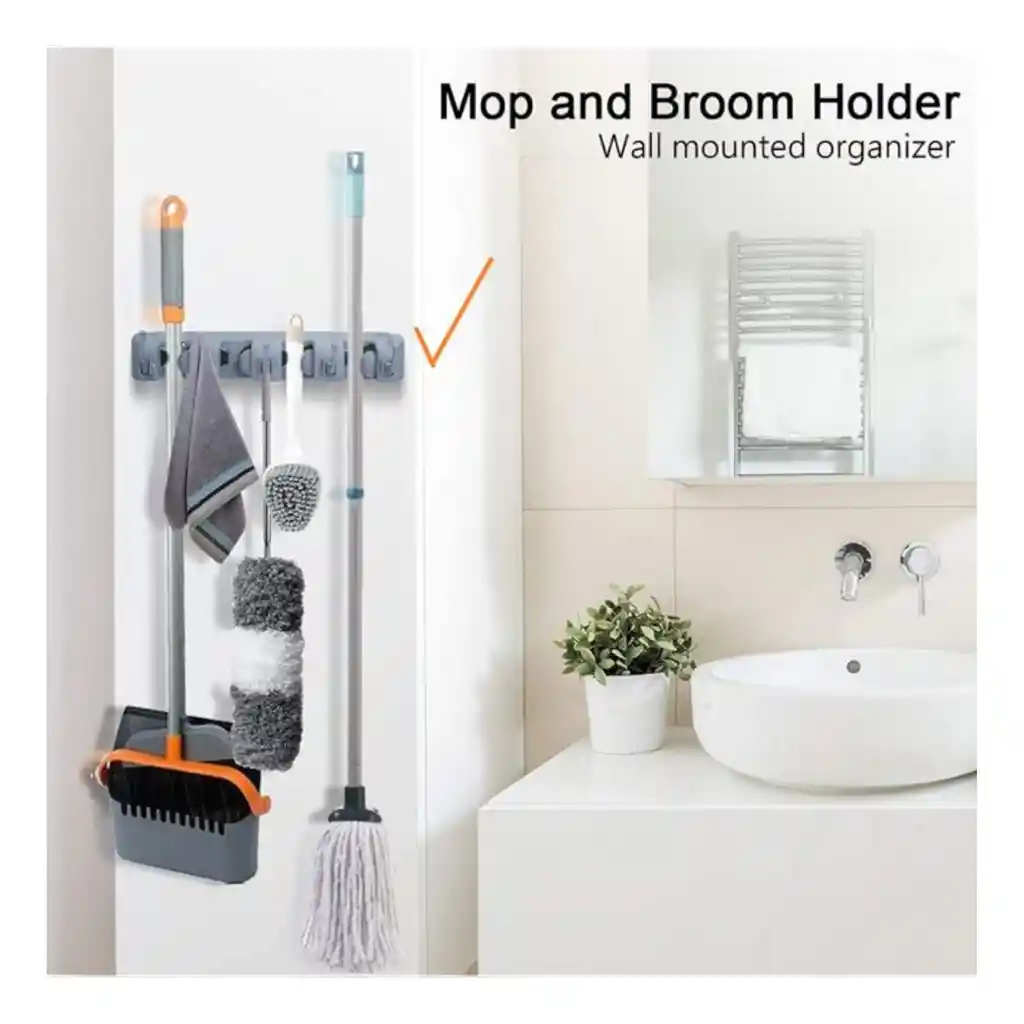 Soporte Base Para Escobas Y Traperos