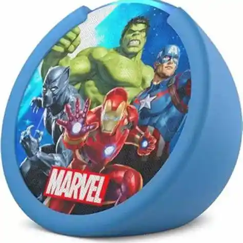 Amazon Echo Pop Kids Marvel- Con Alexa - Super Precio Color Marvel Azul