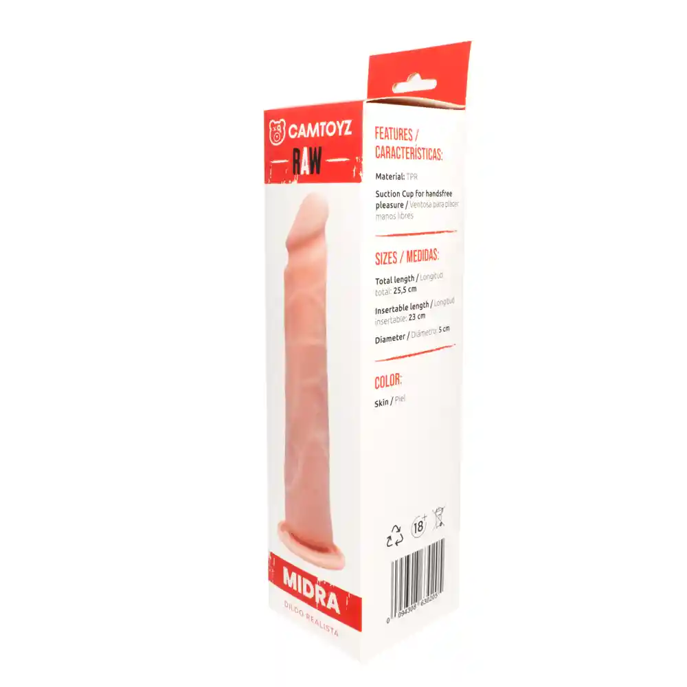 Dildo Realista Midra Piel 24 Cm Camtoyz