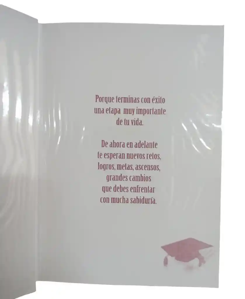 Tarjeta Regalo Mensaje Y Lluvia De Sobres Grado Escarchada Colmodernas - 17cm-10cm