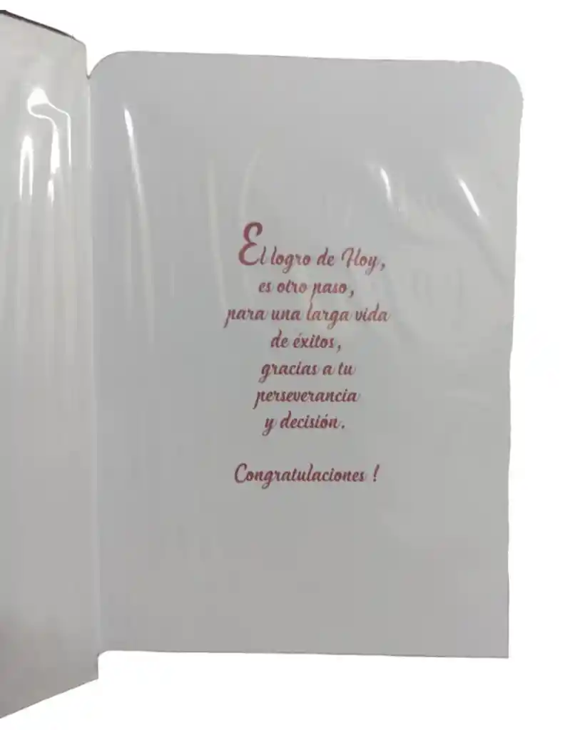 Tarjeta Regalo Mensaje Y Lluvia De Sobres Grado Escarchada Colmodernas - 17cm-10cm