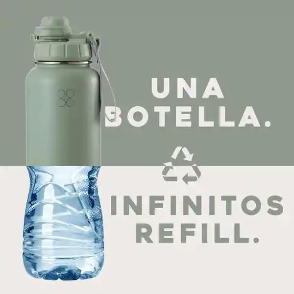 Termo Botella Agua Termica Inoxidable Buffer + 4 Tapas