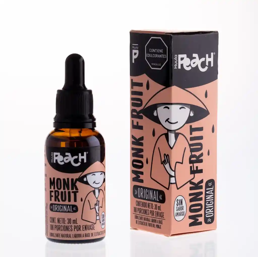 Monk Fruit 100% Liquido Natural - Huula Peach 30ml