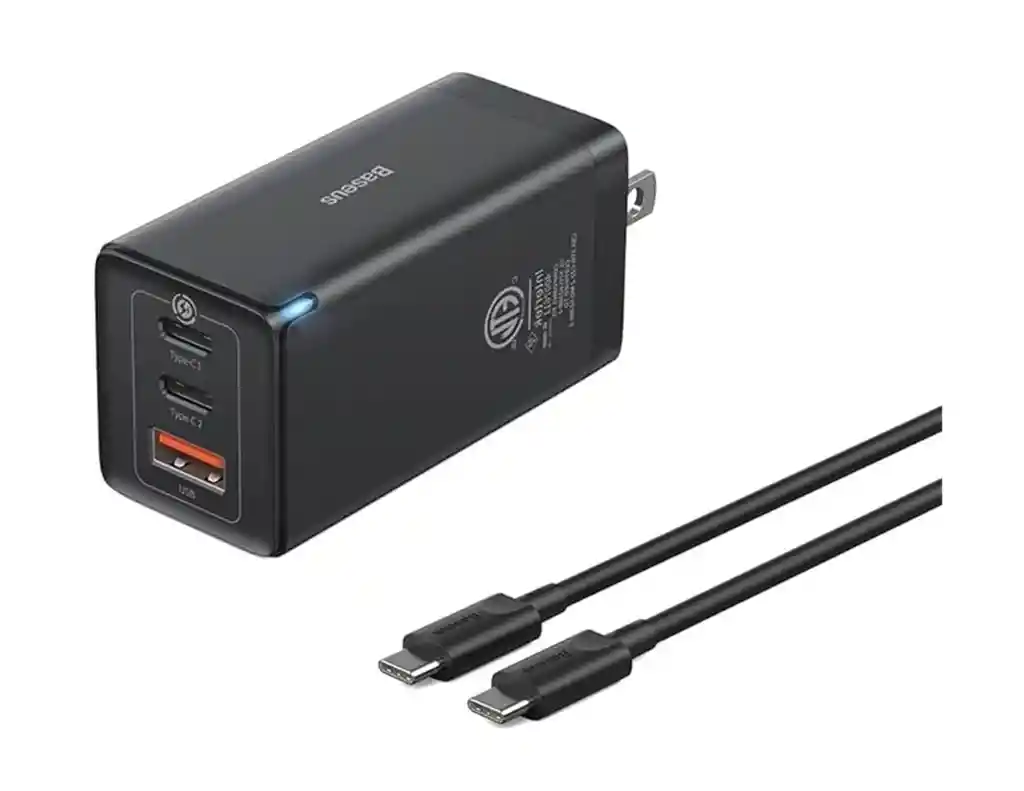 Cargador Baseus Usb Tipo C De 65w Con Tres Puertos