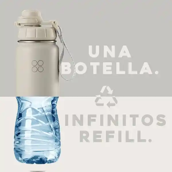 Termo Botella Agua Termica Inoxidable Buffer + 4 Tapas