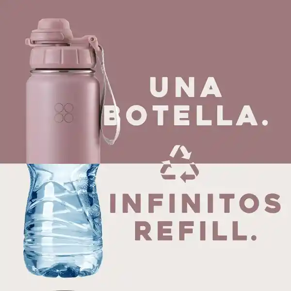 Termo Botella Agua Termica Inoxidable Buffer + 4 Tapas