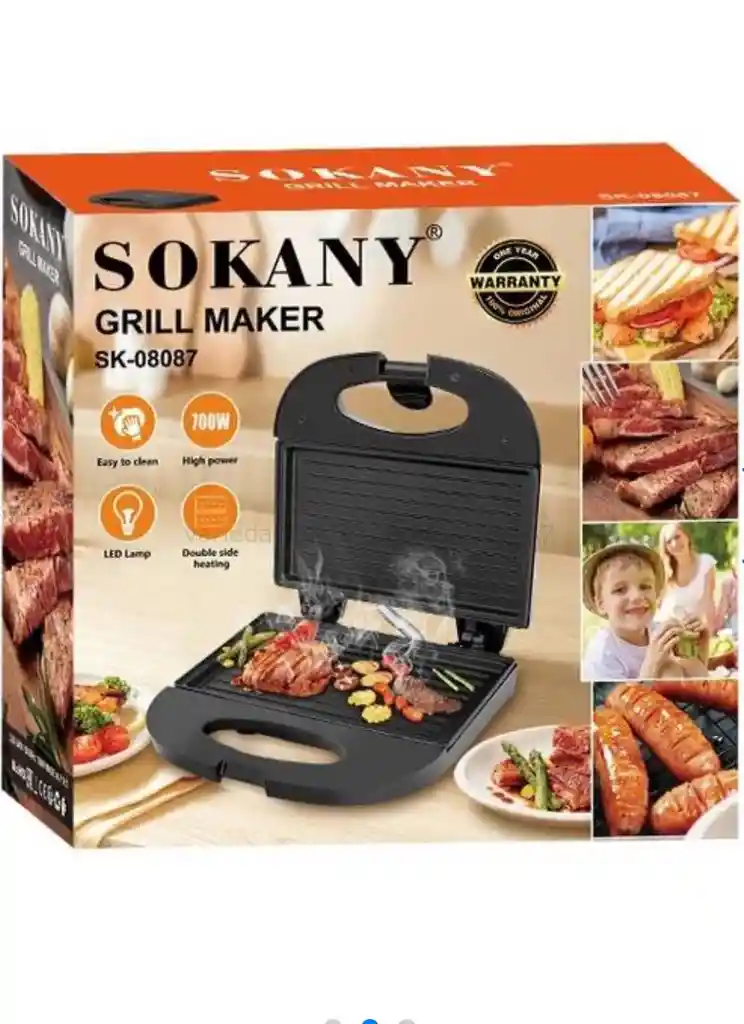 Sanduchera De Parrilla Sokany