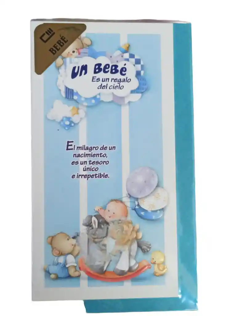 Rjeta Regalo Mensaje Y Lluvia De Sobres Baby Shower Niño Colmodernas - 17cm X 10cm