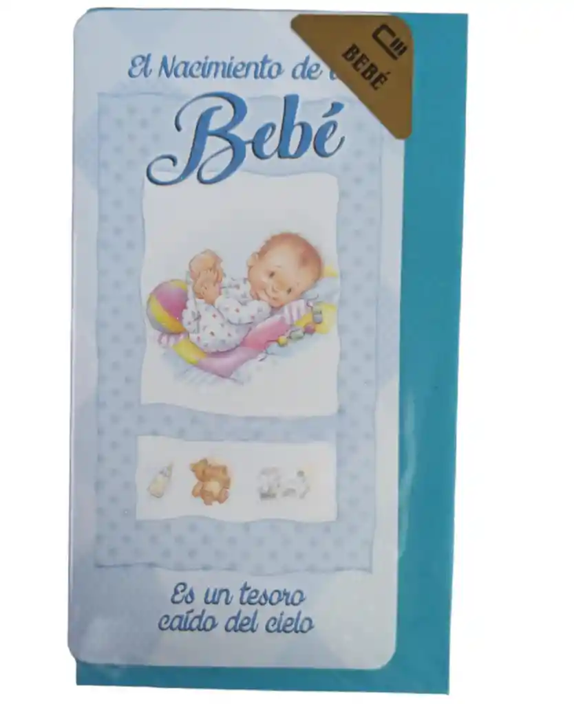 Rjeta Regalo Mensaje Y Lluvia De Sobres Baby Shower Niño Colmodernas - 17cm X 10cm