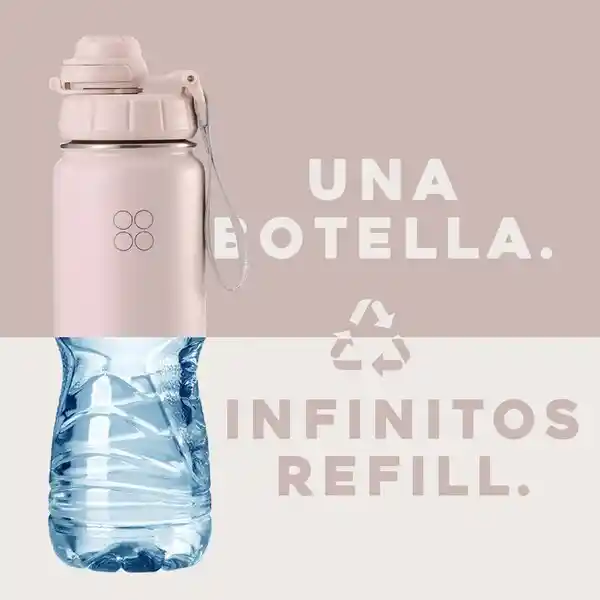 Termo Botella Agua Termica Inoxidable Buffer + 4 Tapas