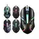 Raton Mouse Alambrico Retroiluminado Escolar Economico Gamer