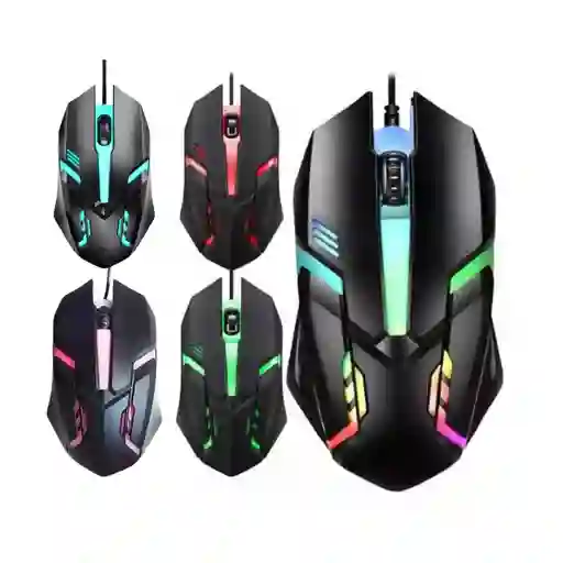 Raton Mouse Alambrico Retroiluminado Escolar Economico Gamer