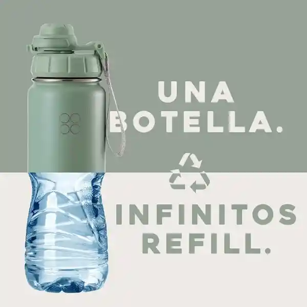 Termo Botella Termica Buffer Acero Inoxidable + 4 Tapas