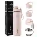 Termo Botella Termica Buffer Acero Inoxidable + 4 Tapas