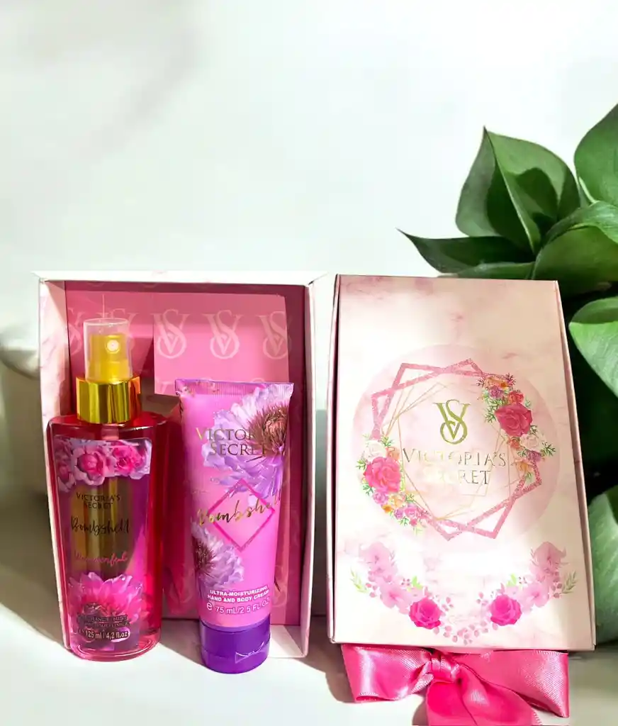 Estuche Moño Regalo Victoria Secret Splash Y Crema+ Tarejeta