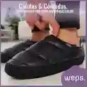 Pantuflas Termicas Antideslizantes Unisex - Weps - Negro Talla 36