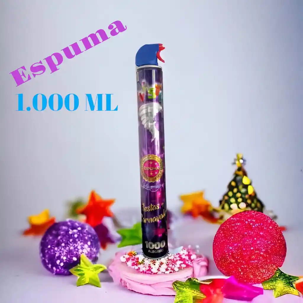 Espuma Artificial Carnaval Nieve Fiestas Navidad Hora Loca 1000ml